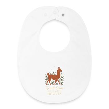 Cottagecore Llama Aesthetic Cute Farm Animal - Baby Organic Bib - white - Front