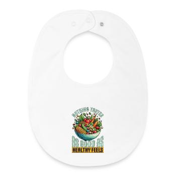 Nutritionist Nothing Tastes As Good Health Coach - Baby Organic Bib - white - Front