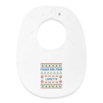 Früher war mehr Lametta - ugly christmas - Baby Organic Lätzchen - Weiß - Vorne