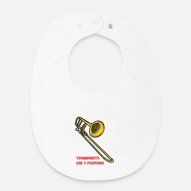 Trombonists_use_7_positions - Baby Organic Lätzchen - Weiß