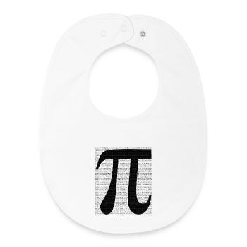 Mathématiques du symbole pi avec valeur numérique - Bavoir bébé bio - blanc - Devant
