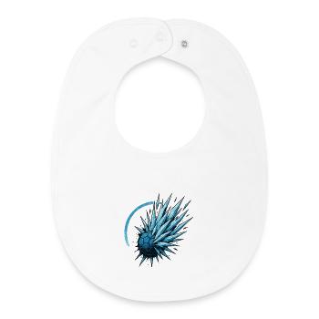 Handball Eis Ball, eiskalter Wurf, Coolness - Baby Organic Bib - white - Front