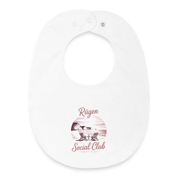 Rügen Baltic Sea Design Beach Holiday - Baby Organic Bib - white - Front