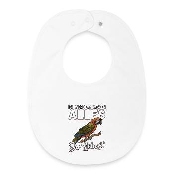 Parrot Saying All You Love - Baby Organic Bib - white - Front