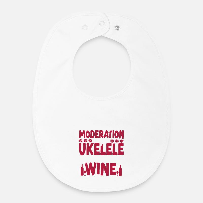 Vin ukélé hawaïen - Bavoir bébé bio - blanc