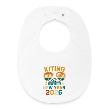 Entrer dans la nouvelle année 2026 - Bavoir bébé bio - blanc - Devant