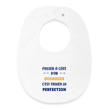 Frôler la perfection avec douanier - Bavoir bébé bio - blanc - Devant