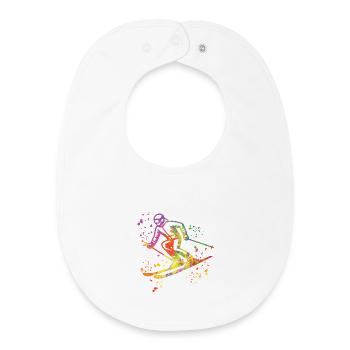 Alpine skiing Winter sports Nordic skiing - Baby Organic Bib - white - Front