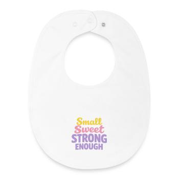 Anime Strong Girl Taking The Force In - Baby Organic Bib - white - Front