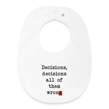 Wrong Decisions Club - Baby Organic Bib - white - Front