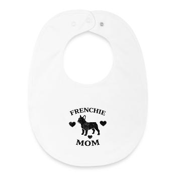 Frenchie Mom - Baby Organic Lätzchen - Weiß - Vorne