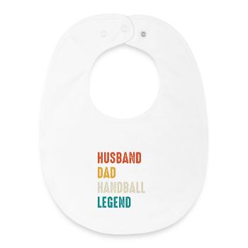 Handball Legende Vater Ehemann - Baby Organic Lätzchen - Weiß - Vorne