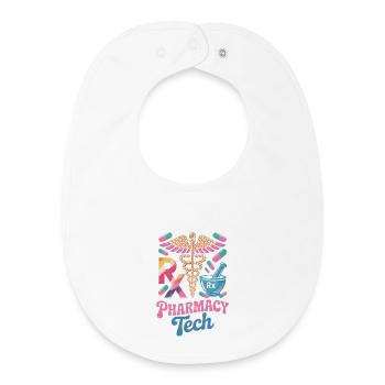 Art de la pharmacie Rx Tech - Bavoir bébé bio - blanc - Devant