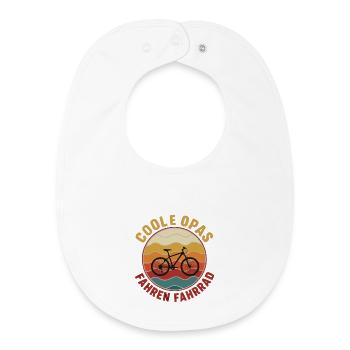 Coole Opas fahren Fahrrad - Baby Organic Lätzchen - Weiß - Vorne