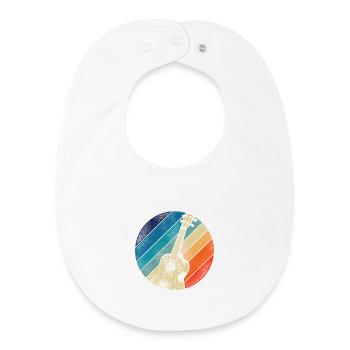Hawaiian Ukulele Uke Retro Vintage - Baby Organic Bib - white - Front