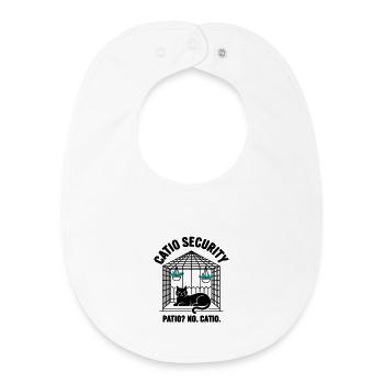 Catio Security Patio No Catio Team - Baby Organic Lätzchen - Weiß - Vorne