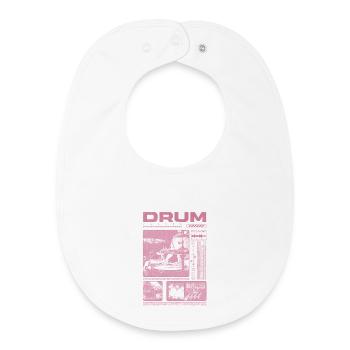 Rock Drummer Drum Player Streetwear - Baby Organic Bib - white - Front