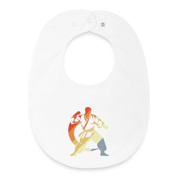 Karateka Sketch - Baby Organic Bib - white - Front