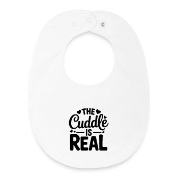 Hugging is real - Baby Organic Bib - white - Front