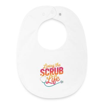 Living the Scrub Life - Baby Organic Lätzchen - Weiß - Vorne