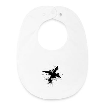 Flugzeug Zeichnung - Baby Organic Lätzchen - Weiß - Vorne