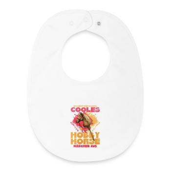HobbyHorse Retro Glanz - Baby Organic Lätzchen - Weiß - Vorne