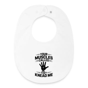 Expressions de masseuses Massage Cadeau drôle de masseur - Bavoir bébé bio - blanc - Devant
