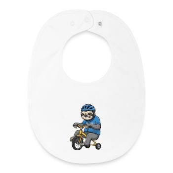 Fahrrad Rennrad Radfahrer Bikesport Mountainbike - Baby Organic Lätzchen - Weiß - Vorne