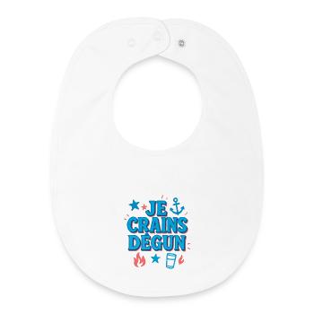 Marseille je crains dégun - Bavoir bébé bio - blanc - Devant