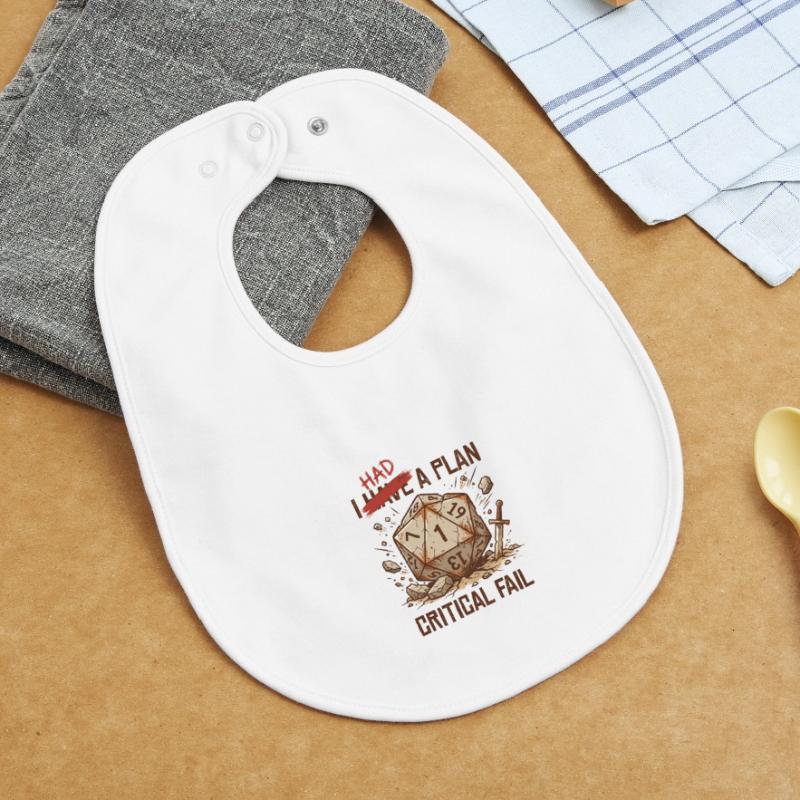 Échec critique – J’avais un plan cube Bavoir bébé bio
