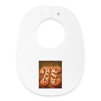 Pi Shape Pizza - Baby Organic Lätzchen - Weiß - Vorne