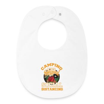 Original Social Distancing Camping - Baby Organic Bib - white - Front