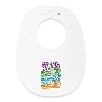 Affiche du voyage de rêve à Hawaï des années 50 - Bavoir bébé bio - blanc - Devant