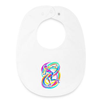Roller skater - Baby Organic Bib - white - Front