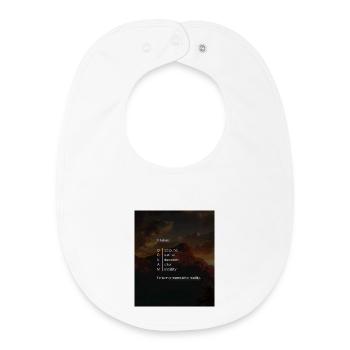 Dream in mountain scenery – discipline - Baby Organic Bib - white - Front