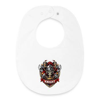 Crusader Skull Emblem - Baby Organic Bib - white - Front