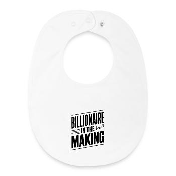 Milliardaire en devenir - Bavoir bébé bio - blanc - Devant