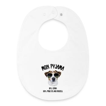 Jack Russell Hundepyjama-Humor - Baby Organic Lätzchen - Weiß - Vorne