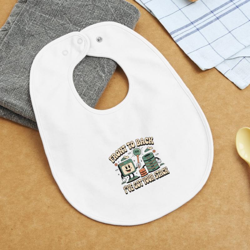From Front to Back: Full Stack Developers Baby Organic Bib