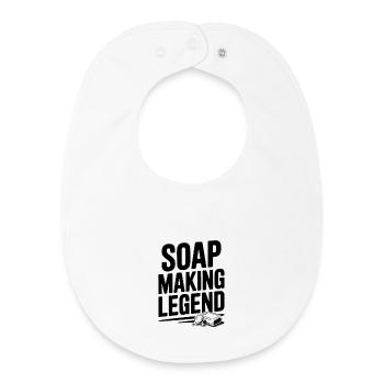 Soap Making Legend - Baby Organic Bib - white - Front