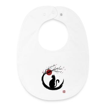 Sakura Neko - Bavoir bébé bio - blanc - Devant