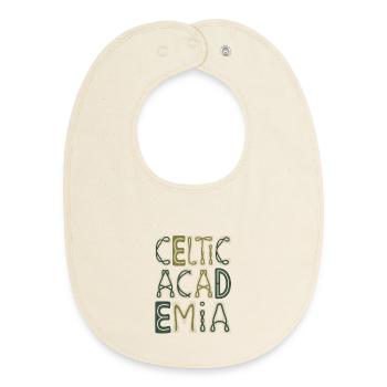 Lettrage de l’Académie Celtique - Bavoir bébé bio - écru doux - Devant