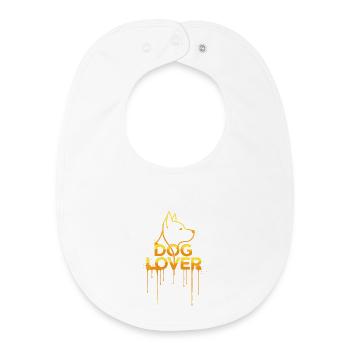 Dog Lover Gold Edition - Baby Organic Lätzchen - Weiß - Vorne