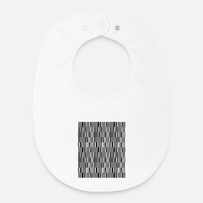 Conception de lignes géométriques - Bavoir bébé bio - blanc