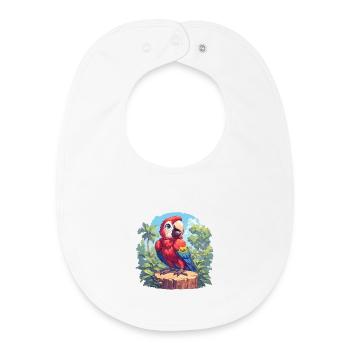 Macaw's Era - Baby Organic Bib - white - Front