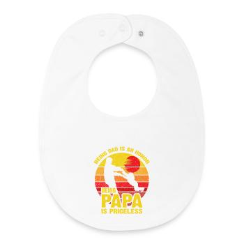 Papa Pride: Unbezahlbare Papa-Momente - Baby Organic Lätzchen - Weiß - Vorne
