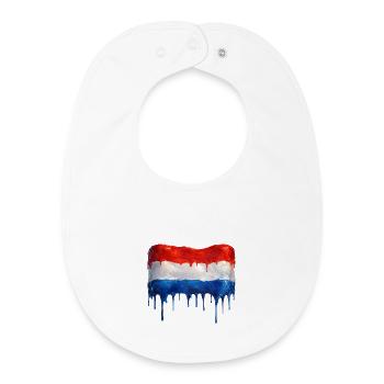 Dripping Dutch flag - Baby Organic Bib - white - Front