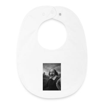 William Shakespeare Selfie - Baby Organic Bib - white - Front