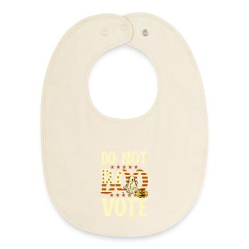 Kein Buh-Vote Halloween-Wahlhumor - Baby Organic Lätzchen - Natur - Vorne
