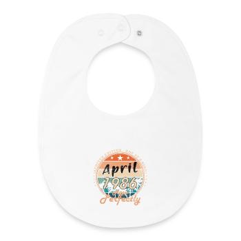 Anniversary year April 1986 - Baby Organic Bib - white - Front